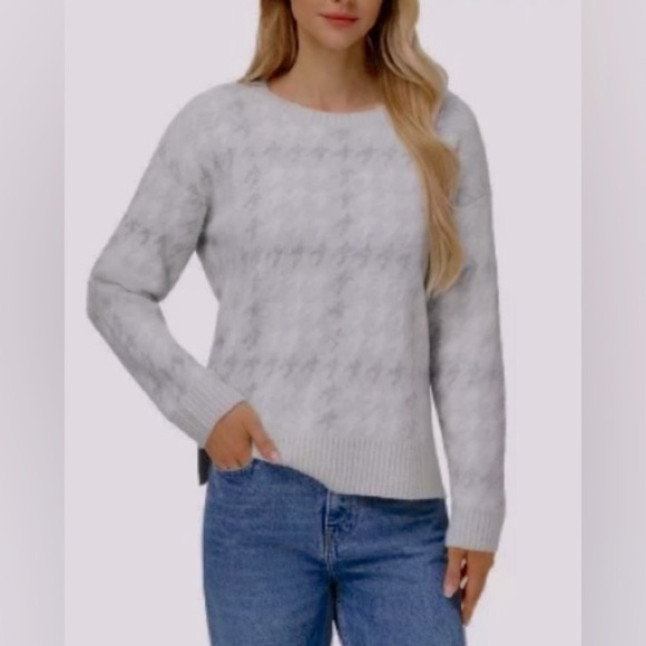 525 America Sweaters - 525America Gray Houndstooth Sweater size M